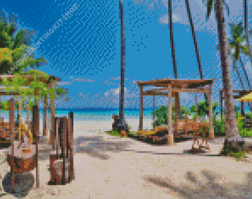 Beach Restaurant Diamond Painting