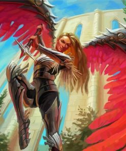 Blonde Warrior Angel Diamond Painting