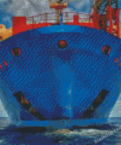 Blue Vessel Prow Diamond Painting