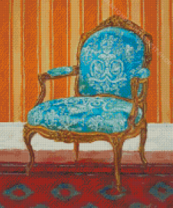 Blue Antique Chair Diamond Painting