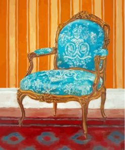 Blue Antique Chair Diamond Painting