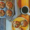 Blueberry Muffins And Coffee Cup Diamond Painting