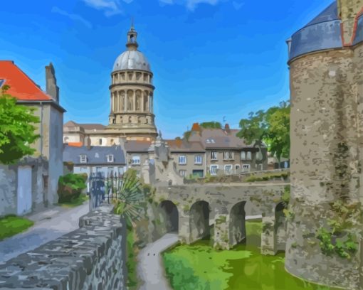 Boulogne Sur Mer Old Buildings Diamond Painting