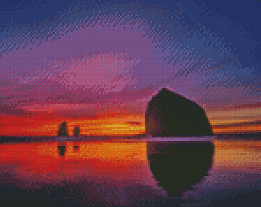 Cannon Beach Sunset Oregon Diamond Painting