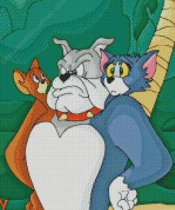 Cartoon Tom And Jerry And Dog Diamond Painting