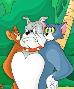 Cartoon Tom And Jerry And Dog Diamond Painting