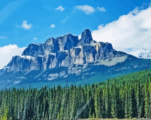 Castle Mountain Banff National Park Of Canada Diamond Painting