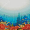 Castle Under The Sea Silhouette Diamond Painting