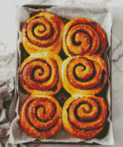 Cinnamon Buns Rolls Diamond Painting