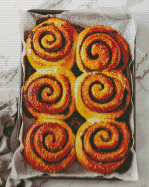 Cinnamon Buns Rolls Diamond Painting