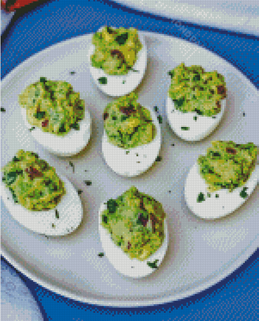 Classic Avocado Deviled Eggs Diamond Painting