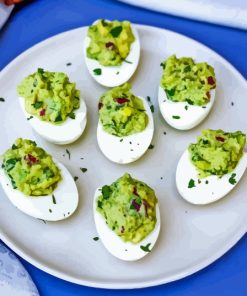 Classic Avocado Deviled Eggs Diamond Painting