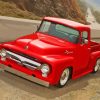 Classic Red 1955 Ford Pickup Truck Diamond Painting