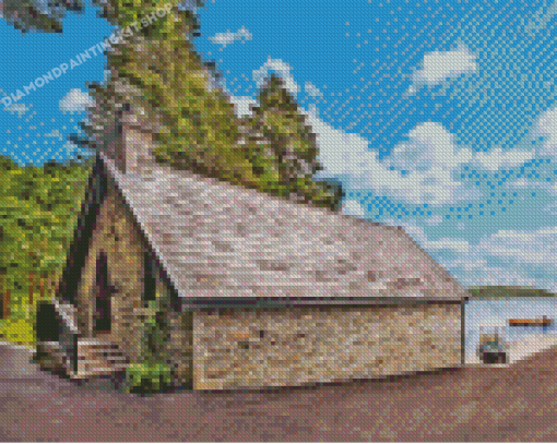 Countryside Castle Cottage Diamond Painting