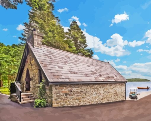 Countryside Castle Cottage Diamond Painting