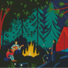 Couples In Forest Camp Diamond Painting