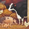 Cow And Pig With Chickens Diamond Painting