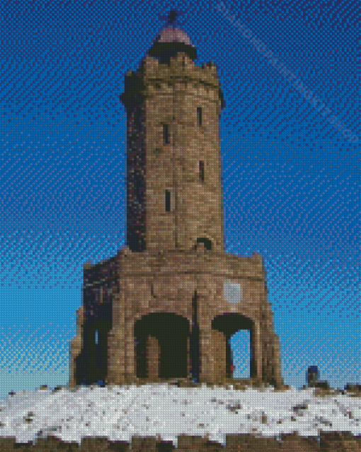 Darwen Tower In Snow Diamond Painting