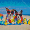 Dogs In Beach Diamond Painting