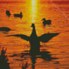 Duck Sunset Diamond Painting