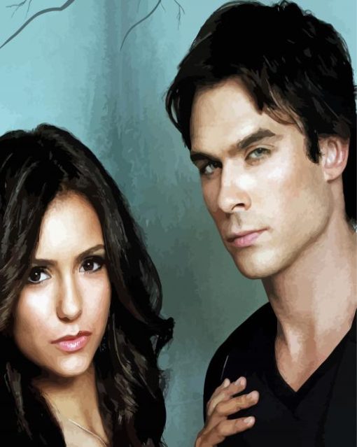 Elena And Damon The Vampire Diaries Diamond Painting