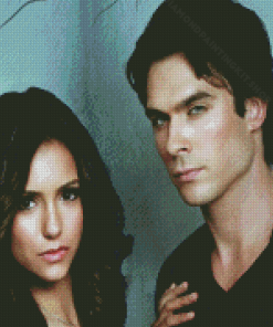 Elena And Damon The Vampire Diaries Diamond Painting