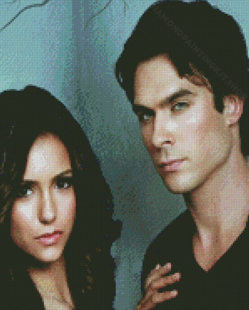 Elena And Damon The Vampire Diaries Diamond Painting