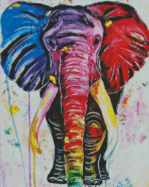 Elephant Colorful Diamond Painting