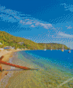 English Harbour Beach Diamond Painting