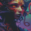 Fantastic Serpent Girl Diamond Painting