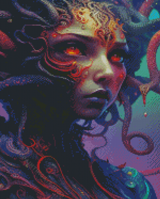 Fantastic Serpent Girl Diamond Painting