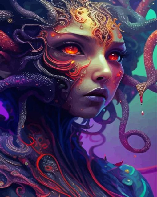 Fantastic Serpent Girl Diamond Painting