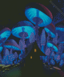 Fantasy Space Mushrooms Diamond Painting