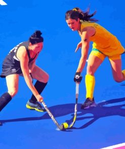 Field Hockey Girls Players Diamond Painting