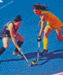 Field Hockey Girls Players Diamond Painting