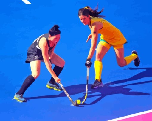 Field Hockey Girls Players Diamond Painting