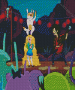 Fionna And Cake With Marshall Lee Singing Diamond Painting