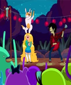 Fionna And Cake With Marshall Lee Singing Diamond Painting