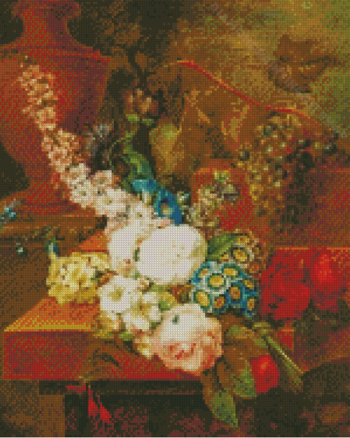 Flowers On An Entablature Van Huysum Diamond Painting