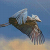 Flying Shoebill Diamond Painting