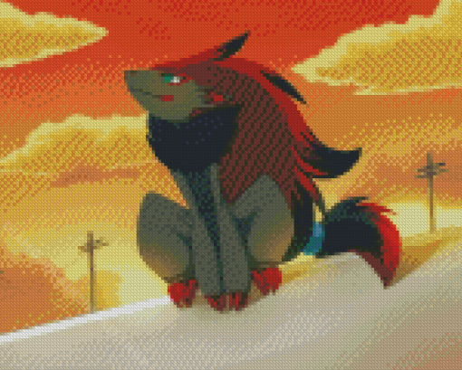 Fox Zoroark Pokemon Anime Diamond Painting