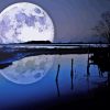 Full Moon Over Lake Diamond Painting