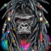 Gorilla In Dreadlocks Diamond Painting