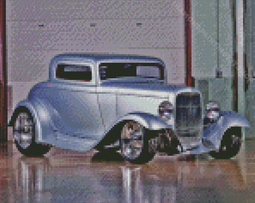 Grey 32 Ford Car Diamond Painting