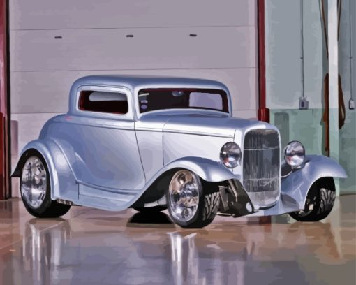 Grey 32 Ford Car Diamond Painting