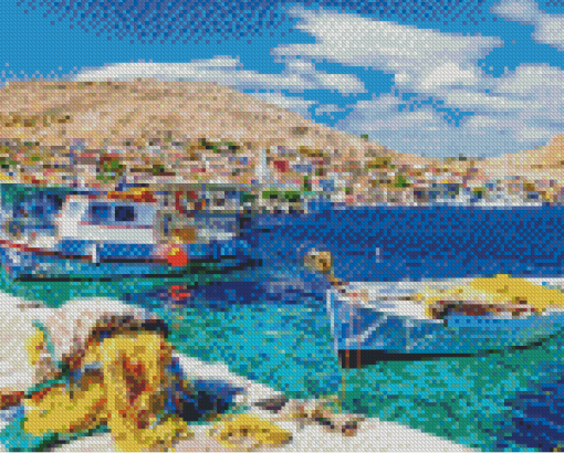 Halki Harbour Diamond Painting