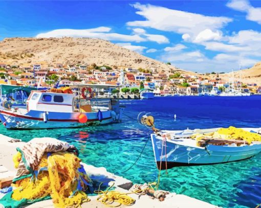 Halki Harbour Diamond Painting