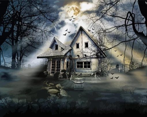 Halloween Haunted House Diamond Painting