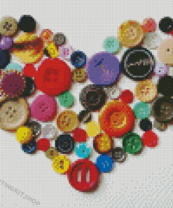 Heartshape Buttons Diamond Painting