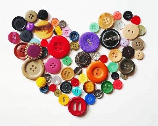 Heartshape Buttons Diamond Painting